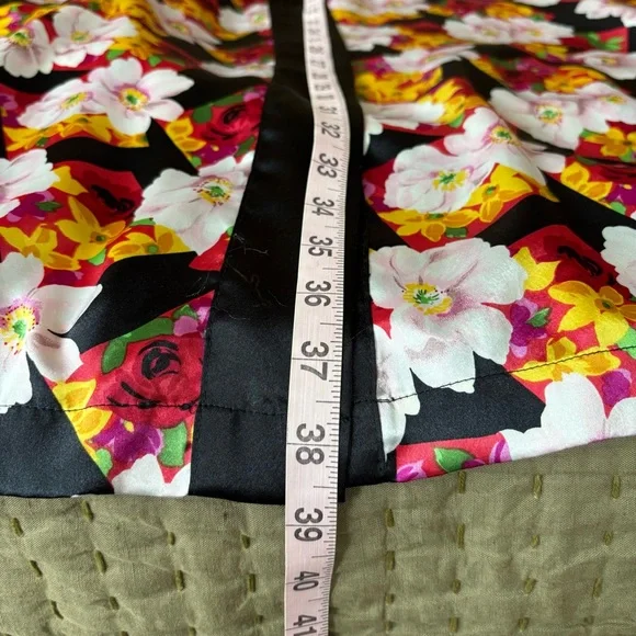 Vintage Y2K Satin Robe Floral Print Women’s Medium - Picture 14 of 16